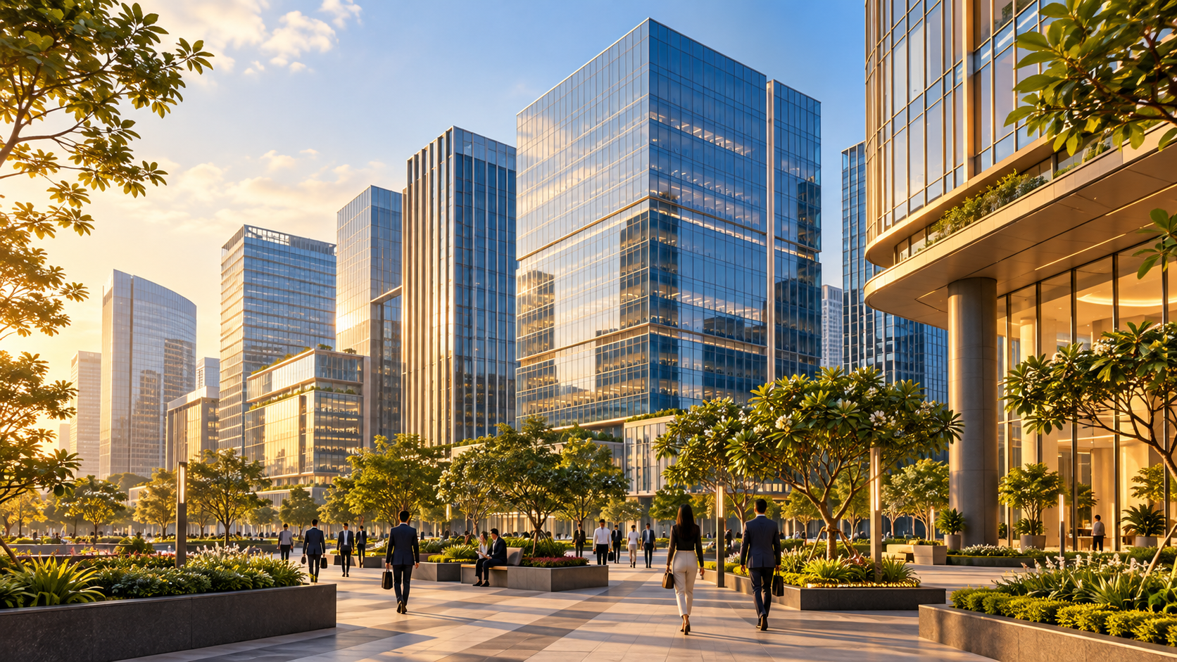 BKC-inspired office architecture illustration